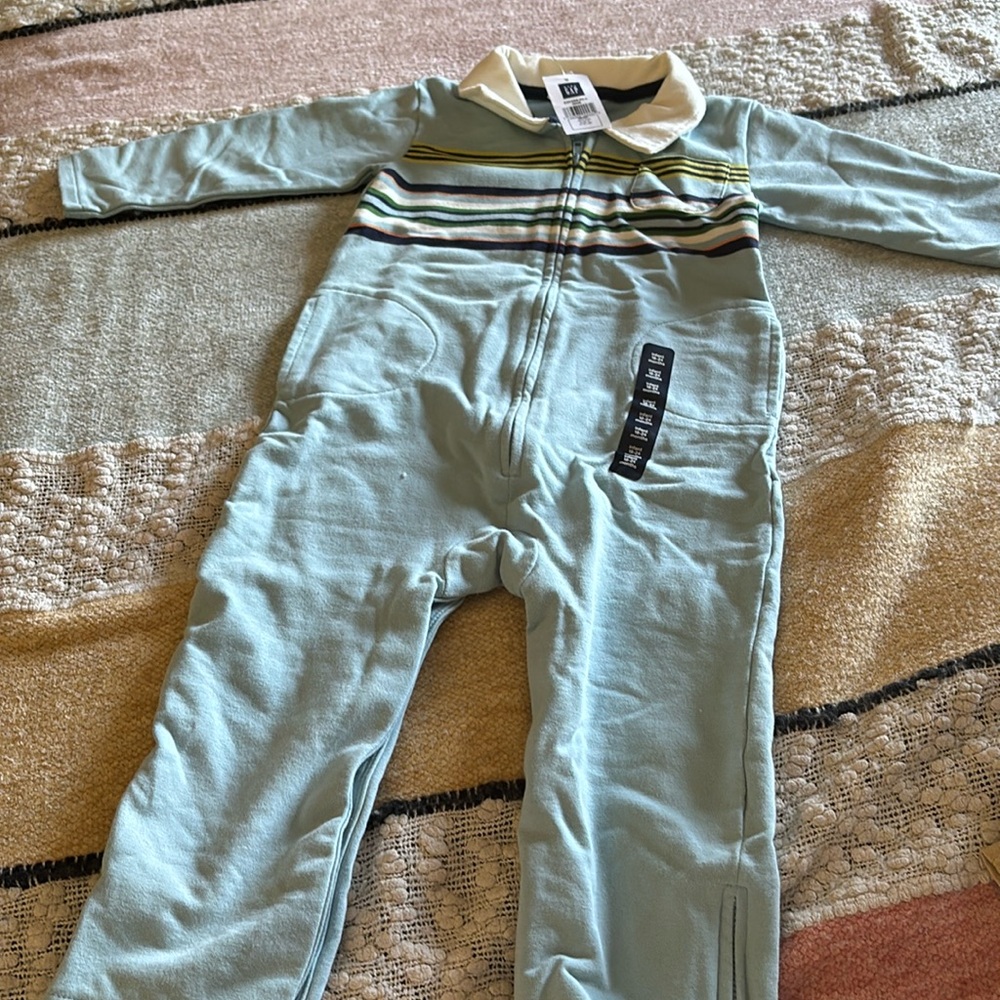 Cotton bodysuit with multicolored stripes across the chest